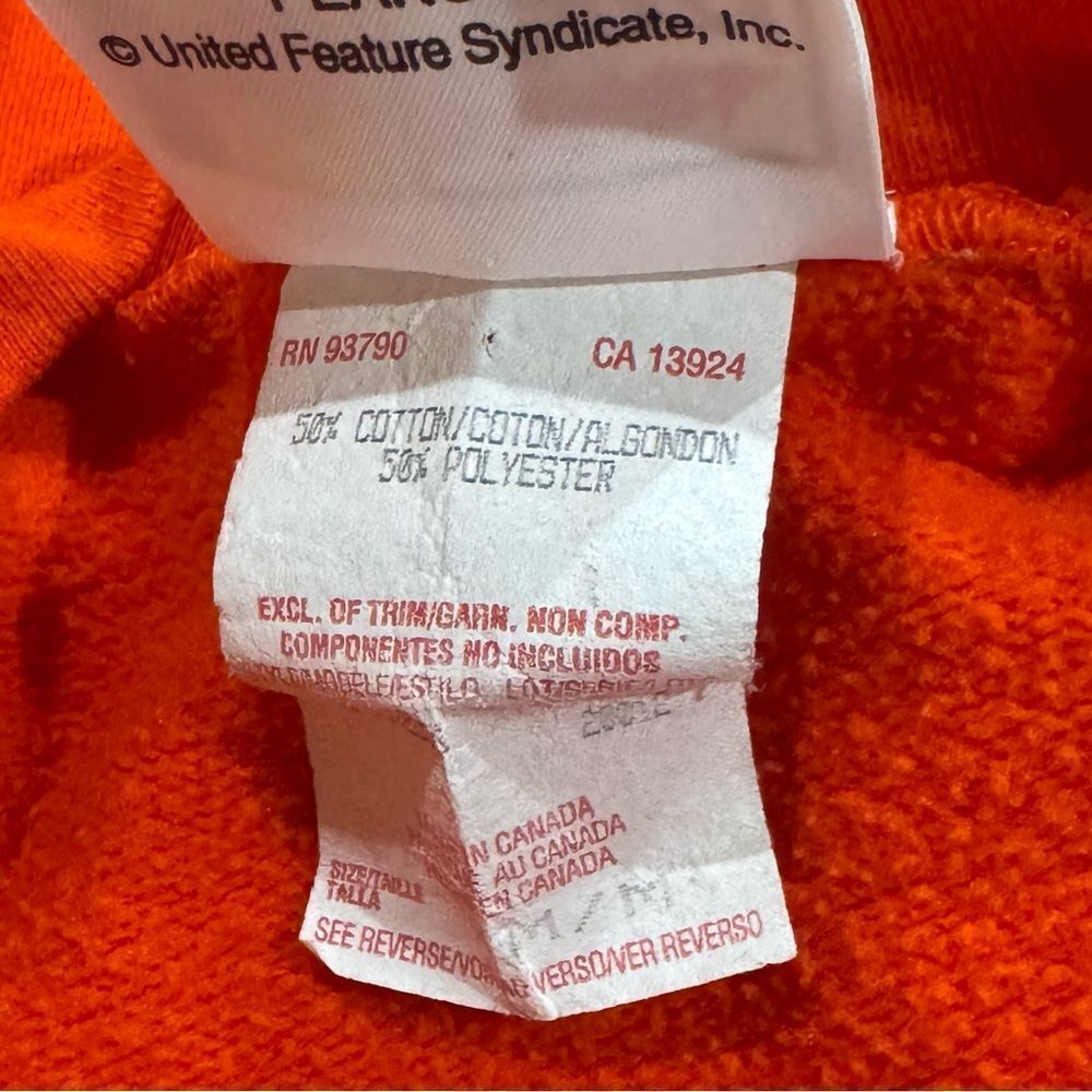 Peanuts VNTG Joe Cool Trick or Treat Halloween Crewneck Sweatshirt Mens Medium - Picture 3 of 5